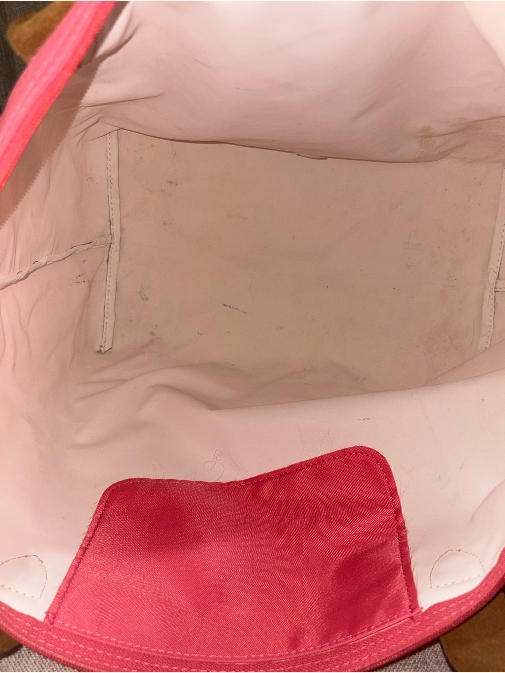 Longchamp Le Pliage Large Tote Bag - Pink / Russian Leather - Picture 6 of 11